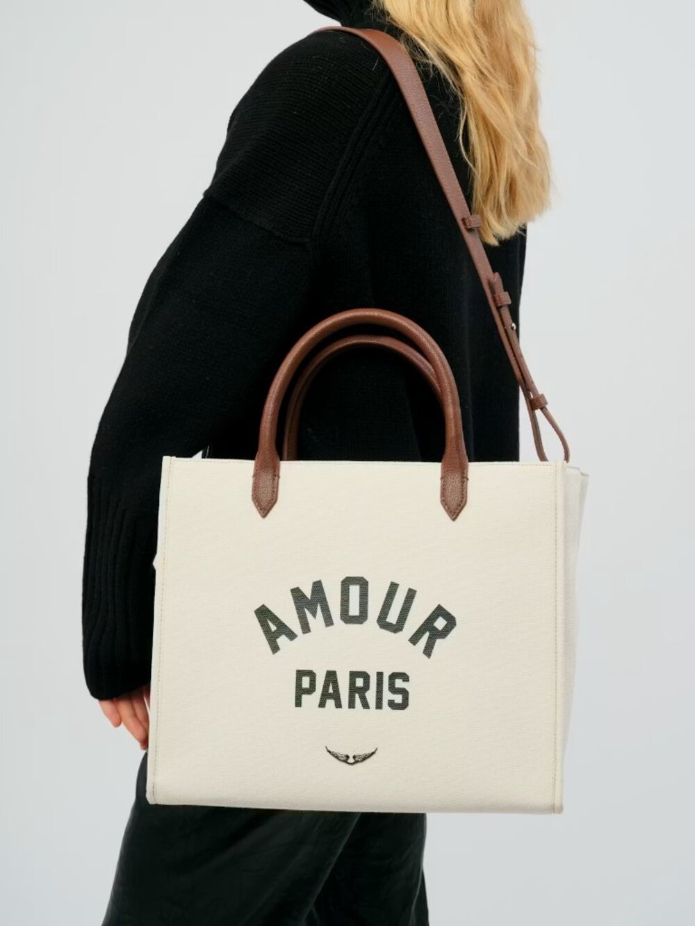 NWT Zadig & Voltaire Shopper Wings Canvas Bag